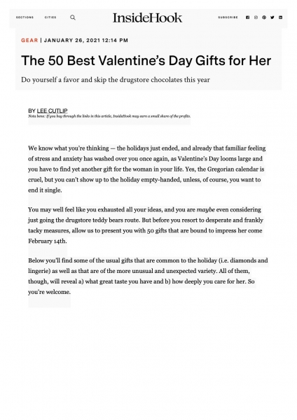 insidehook.com, ViBi Venezia, January 2021