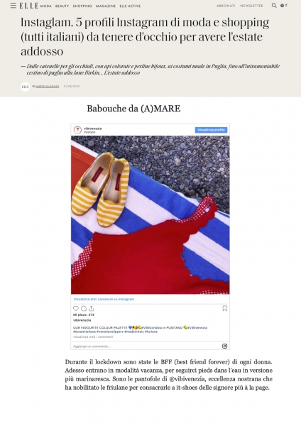 ELLE, ViBi Venezia, August 2020